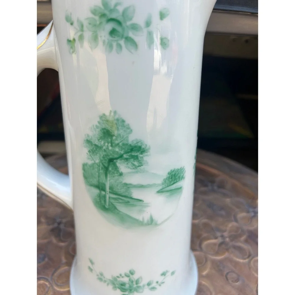 Vintage Mid Century Japanese Porcelain Tankard Pitcher Meissen Victorian vase